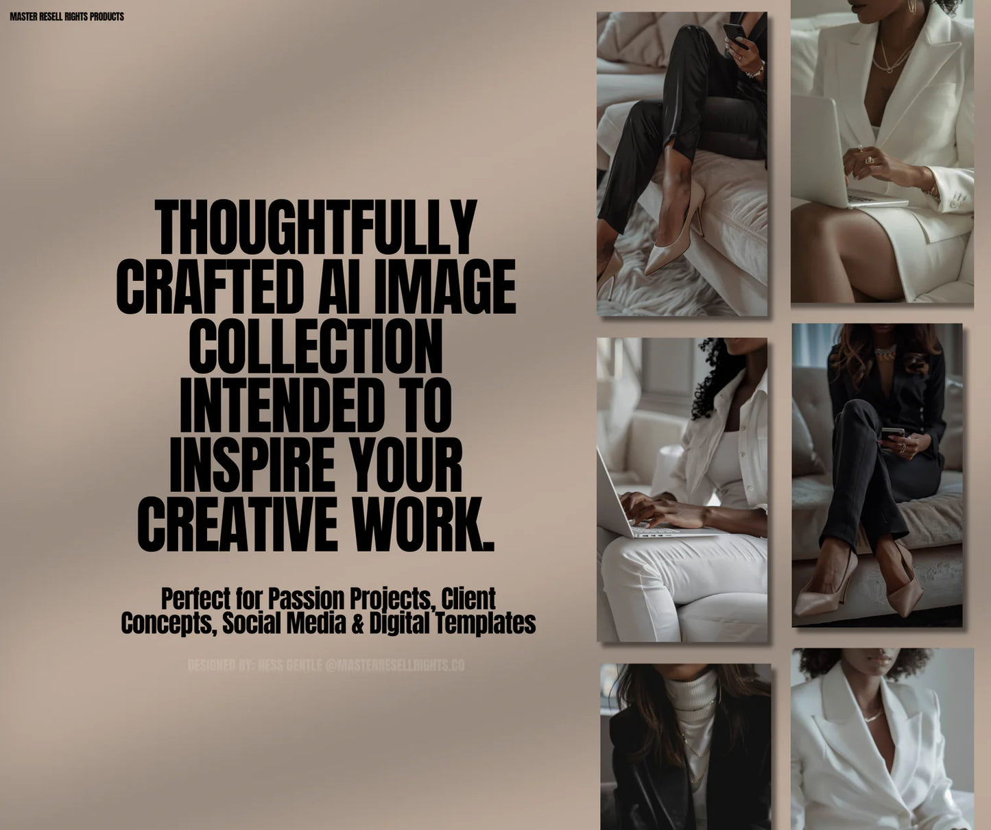 70 Luxury Melanin Faceless AI Stock Photos