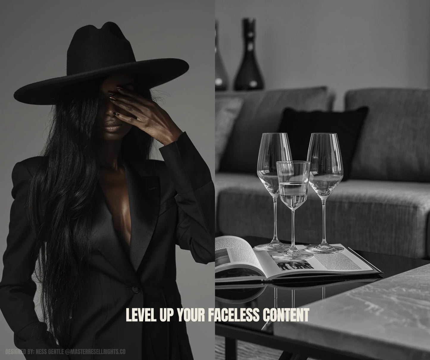 70 Luxury Melanin Faceless AI Stock Photos