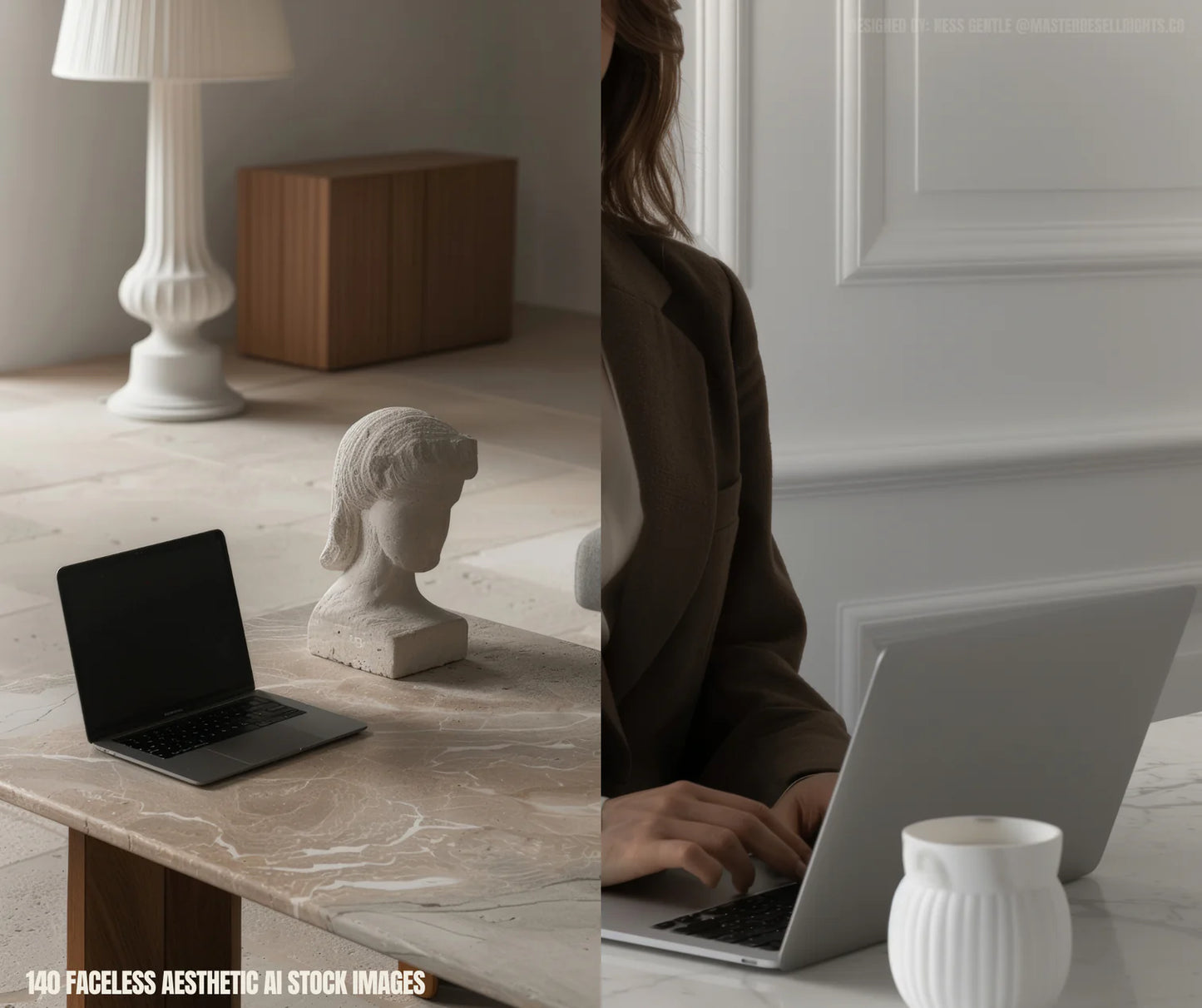 140 Faceless AI Marketing Stock Images Bundle