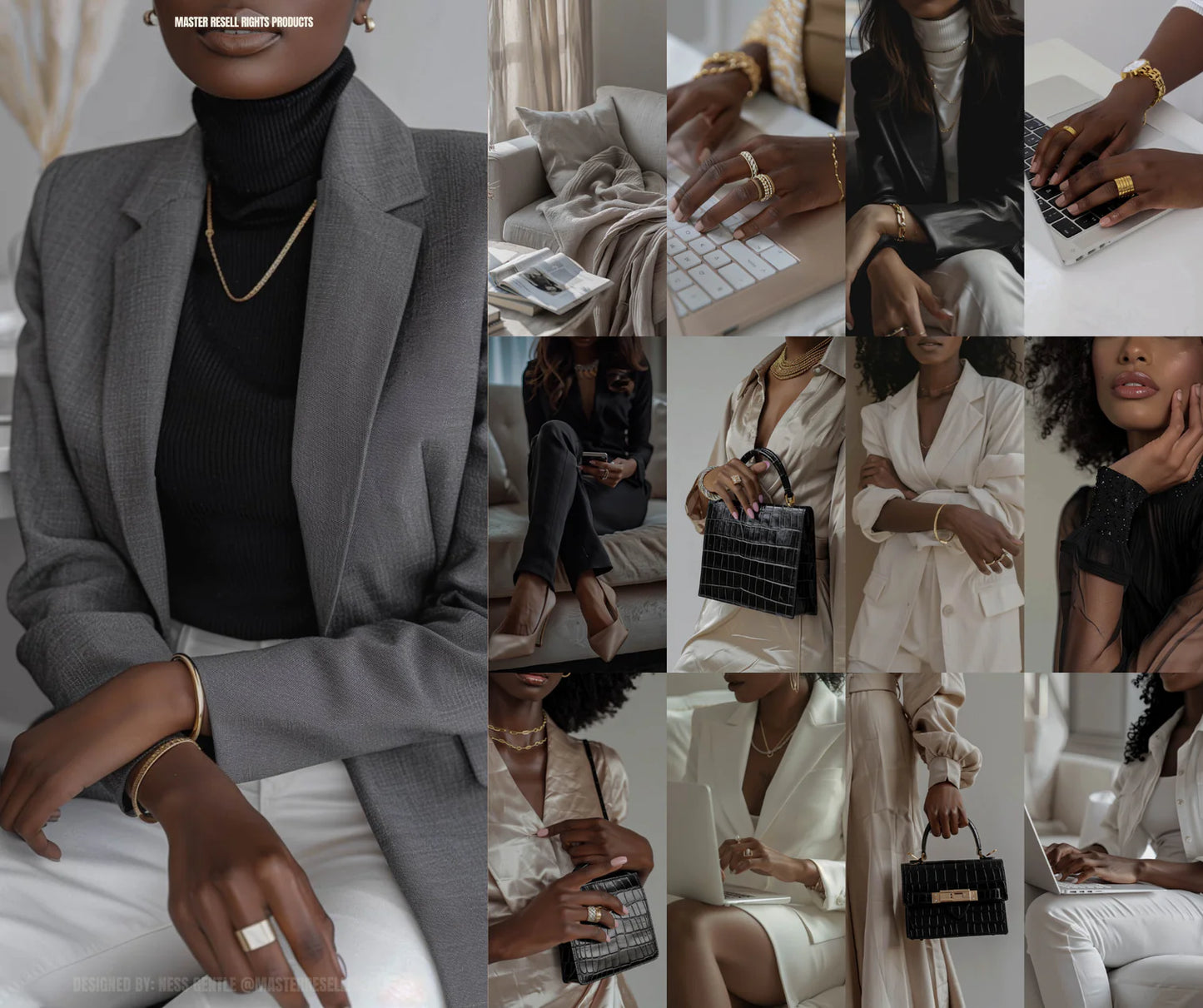 70 Luxury Melanin Faceless AI Stock Photos