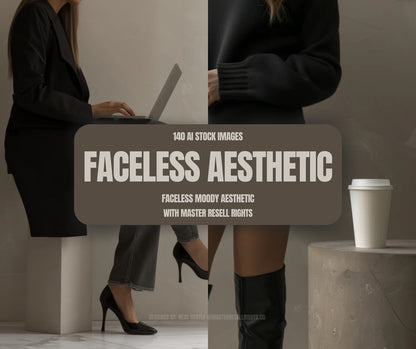 140 Faceless AI Marketing Stock Images Bundle