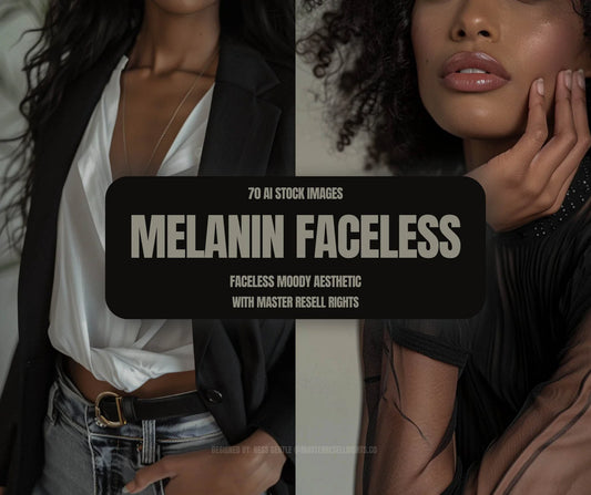 70 Luxury Melanin Faceless AI Stock Photos